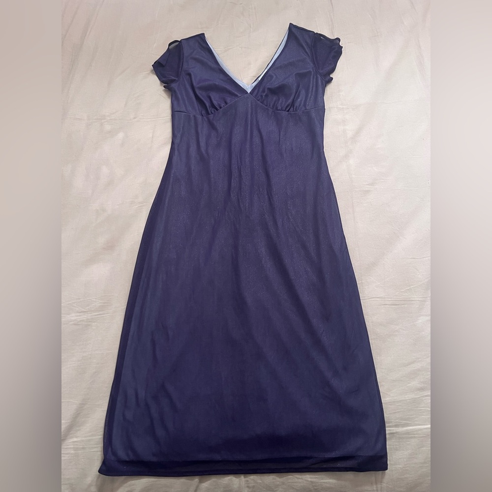Purple Sparkly Glitter Fairy V-Neck Dress